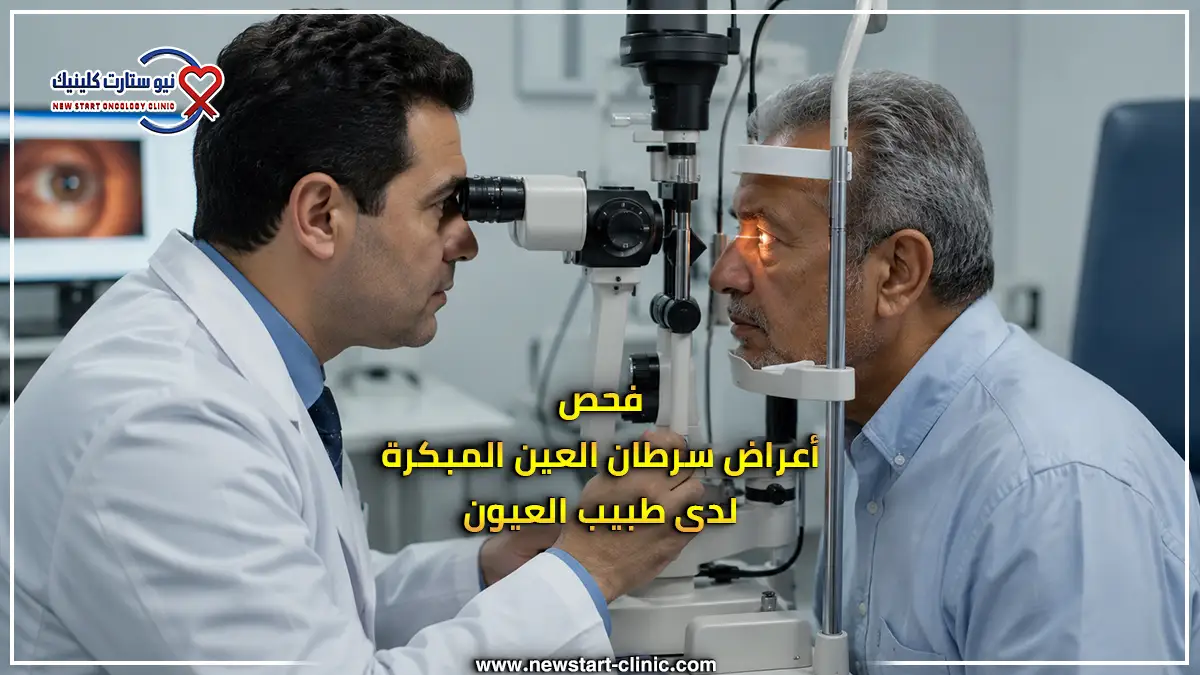 فحص أعراض سرطان العين المبكرة لدى طبيب العيون