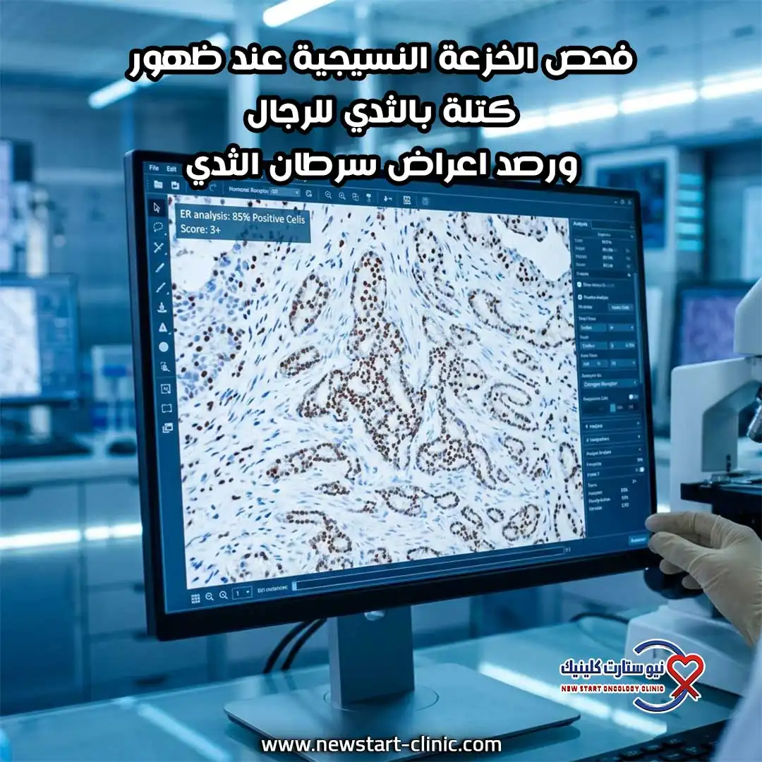 فحص الخزعة النسيجية عند ظهور كتلة بالثدي للرجال ورصد اعراض سرطان الثدي عند الرجال