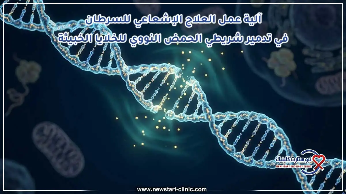 آلية عمل العلاج الإشعاعي للسرطان في تدمير شريطي الحمض النووي للخلايا الخبيثة