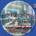 جدول عدد جرعات العلاج الكيماوي وفترات الراحة بمركز نيو ستارت كلينيك لعلاج الأورام الدكتور أحمد عز الرجال