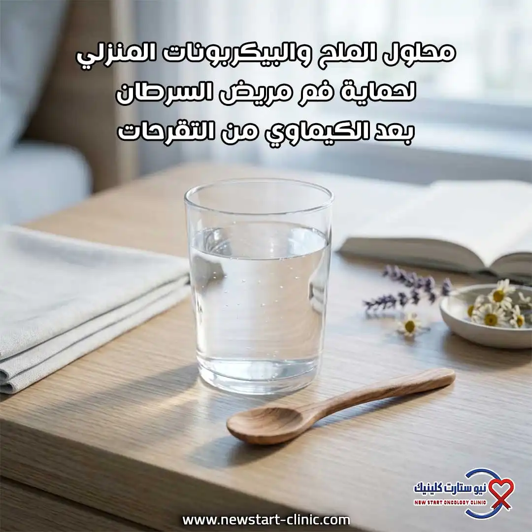 محلول الملح والبيكربونات المنزلي لحماية فم مريض السرطان بعد الكيماوي من التقرحات